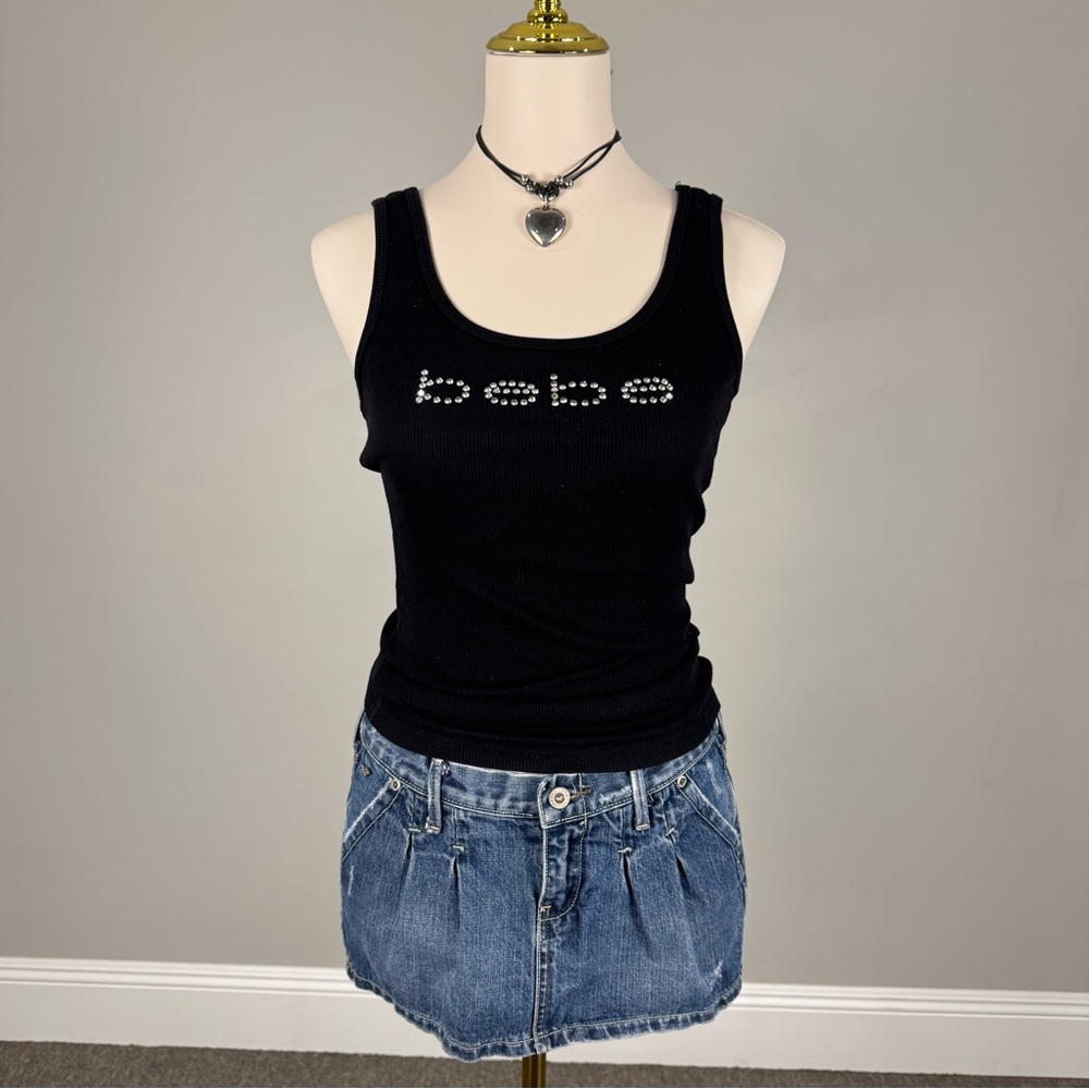 y2k black bebe tank